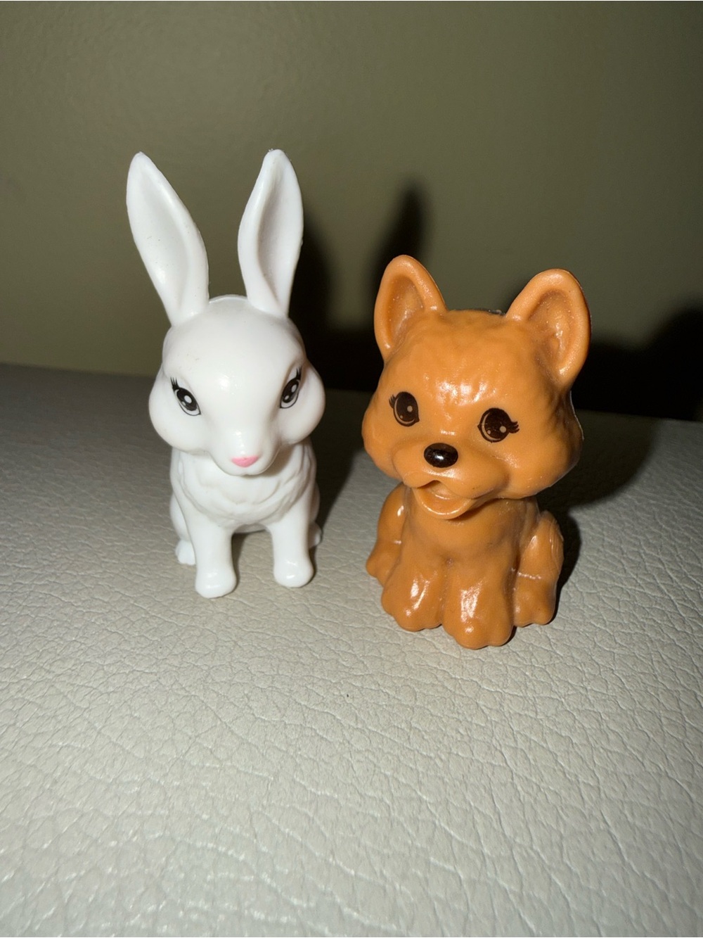 Barbie Small Pets Decorative Rabbit and Dog Figurine Set - White & Brown
